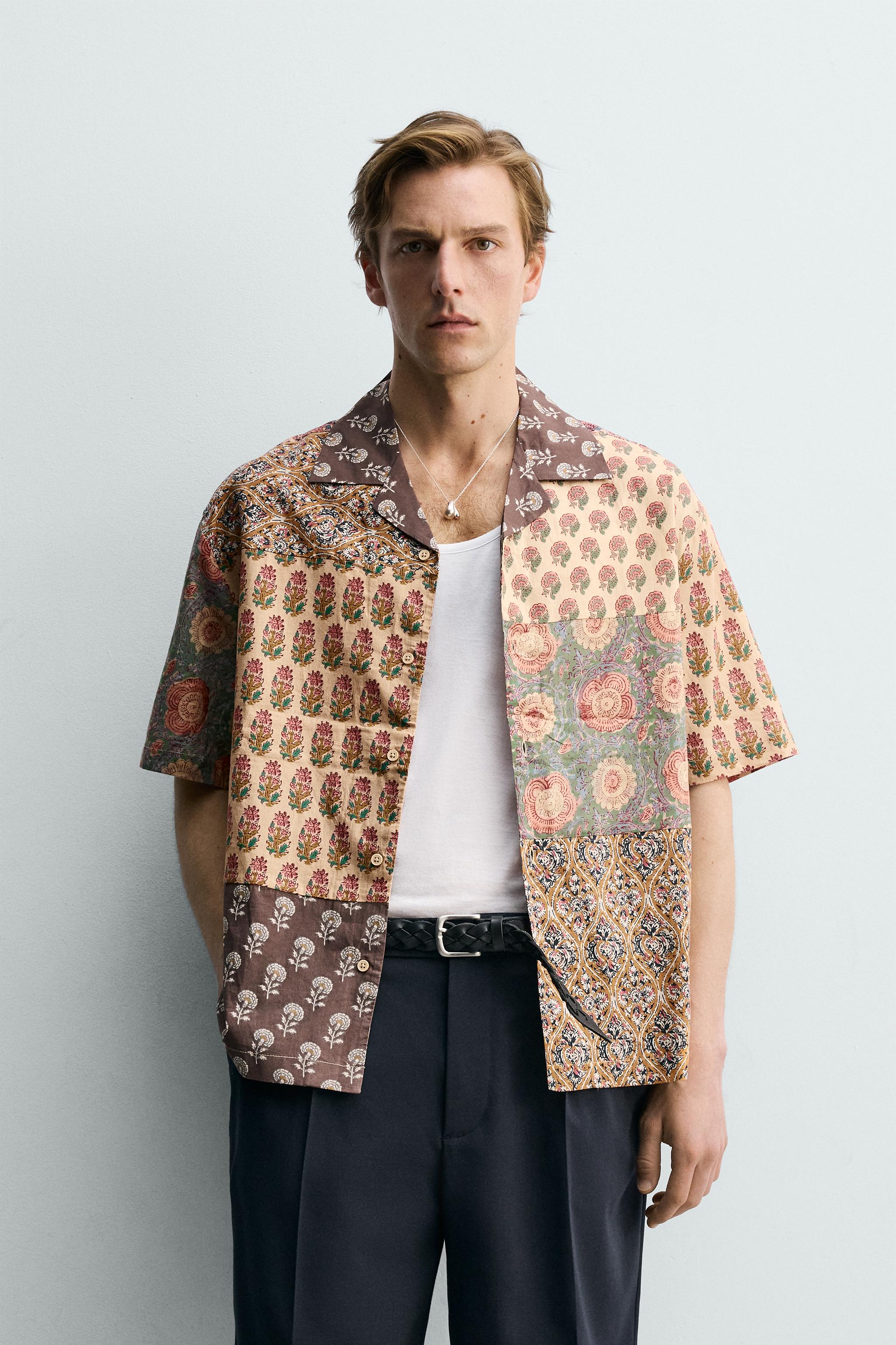 CHEMISE RELAXED FIT À IMPRIMÉ PATCHWORK